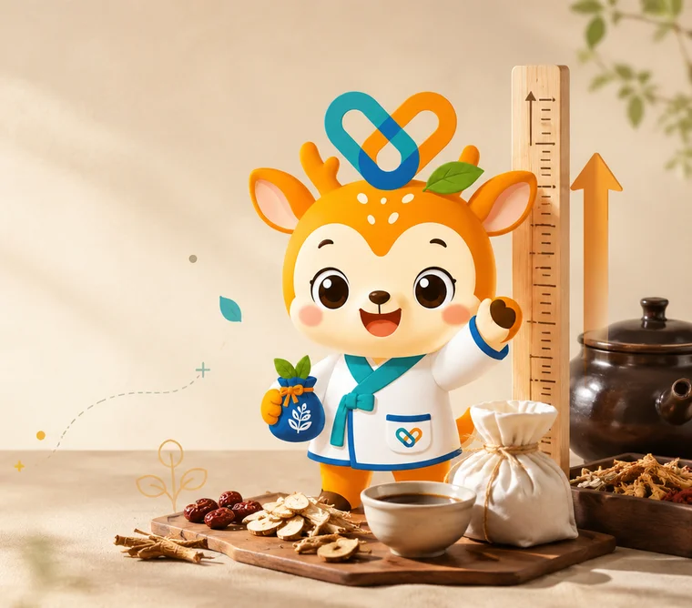 성장 진료, 키를 재는 아이조아 캐릭터